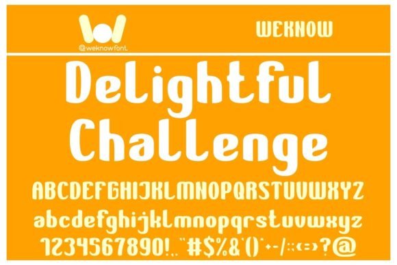 Delightful Challenge: A Display Font with Character