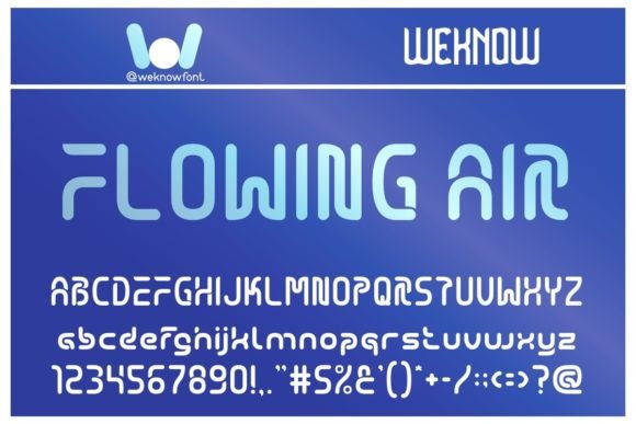 Flowing Air: A Techno Display Font for Dynamic Branding
