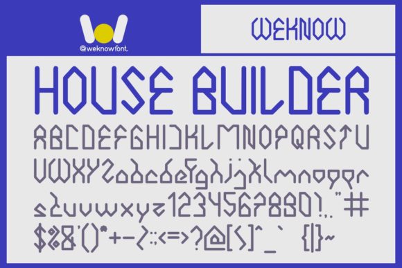 House Builder: A Minimal Techno Display Typeface