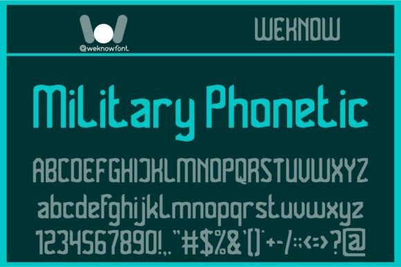 Military Phonetic: A Techno-Sci-Fi Display Typeface for Bold Projects