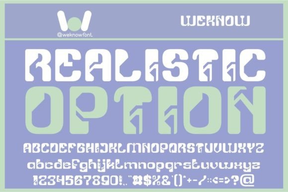 Realistic Option: A Techno-Sci-Fi Typeface for Modern Design