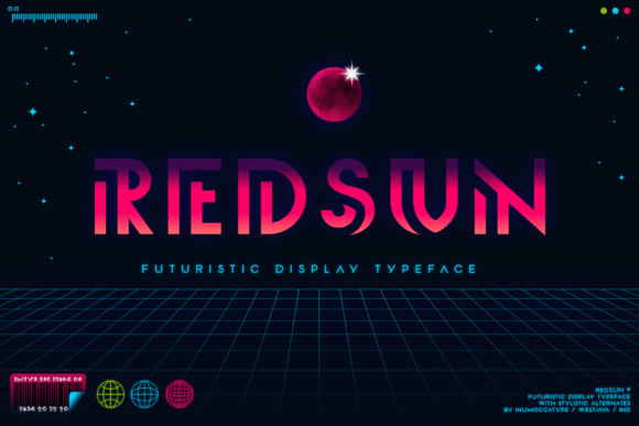 Redsun: A Futuristic Neon Font for Bold Branding