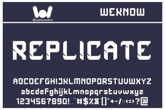 Replicate: A Techno-Style Display Font for Bold Projects