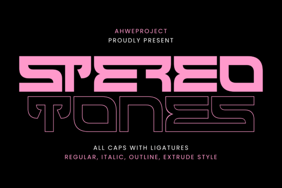 Stereotones: A Modern Display Font with a Racing Heart