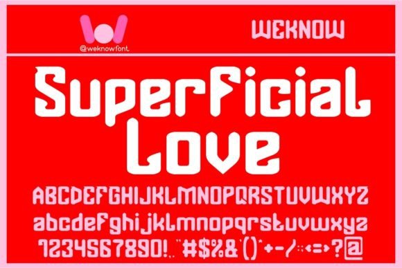 Superficial Love: A Cool Display Font for Modern Branding
