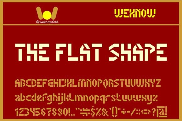 The Flat Shape: A Techno-Sci-Fi Display Font for Modern Design